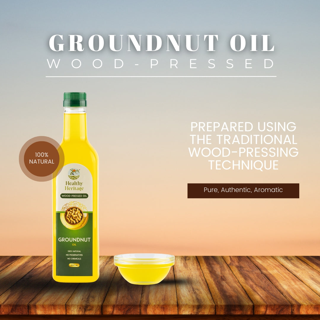 Wood-Pressed Groundnut Oil