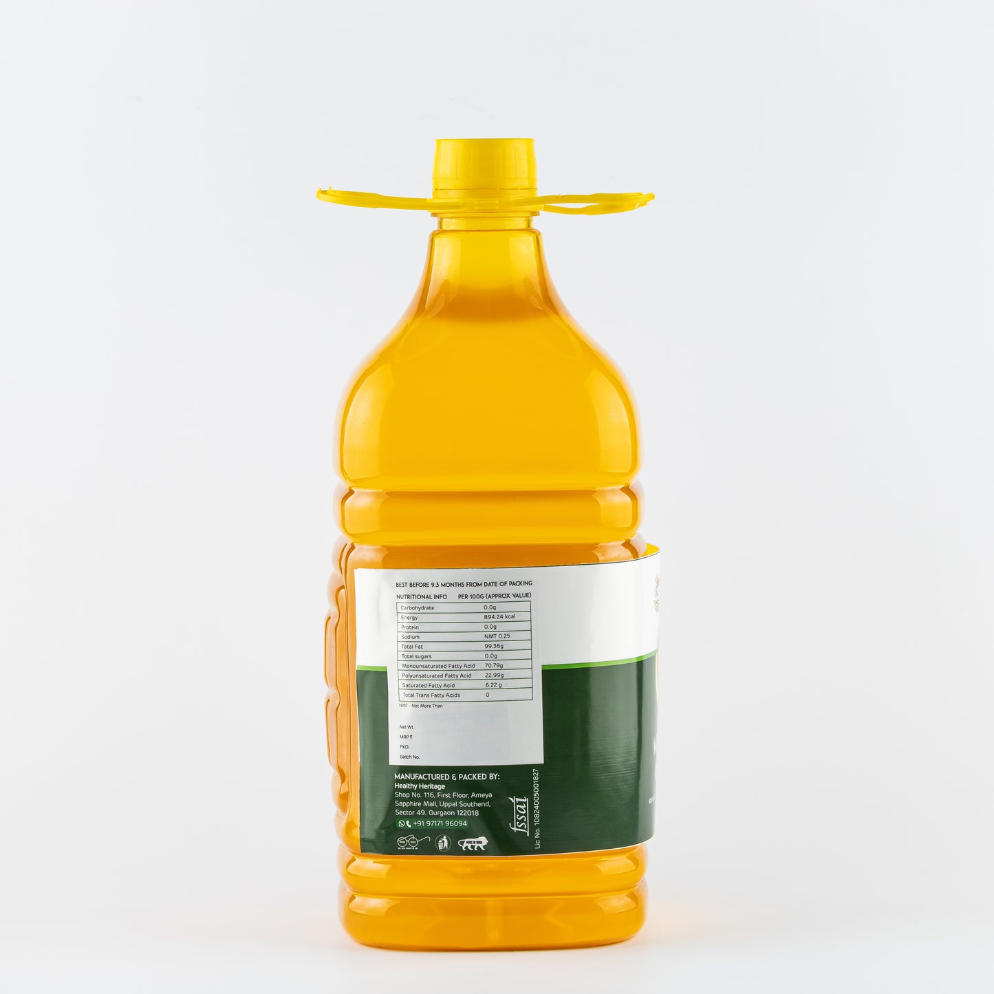 Wood-Pressed Yellow Mustard Oil 5 Litre