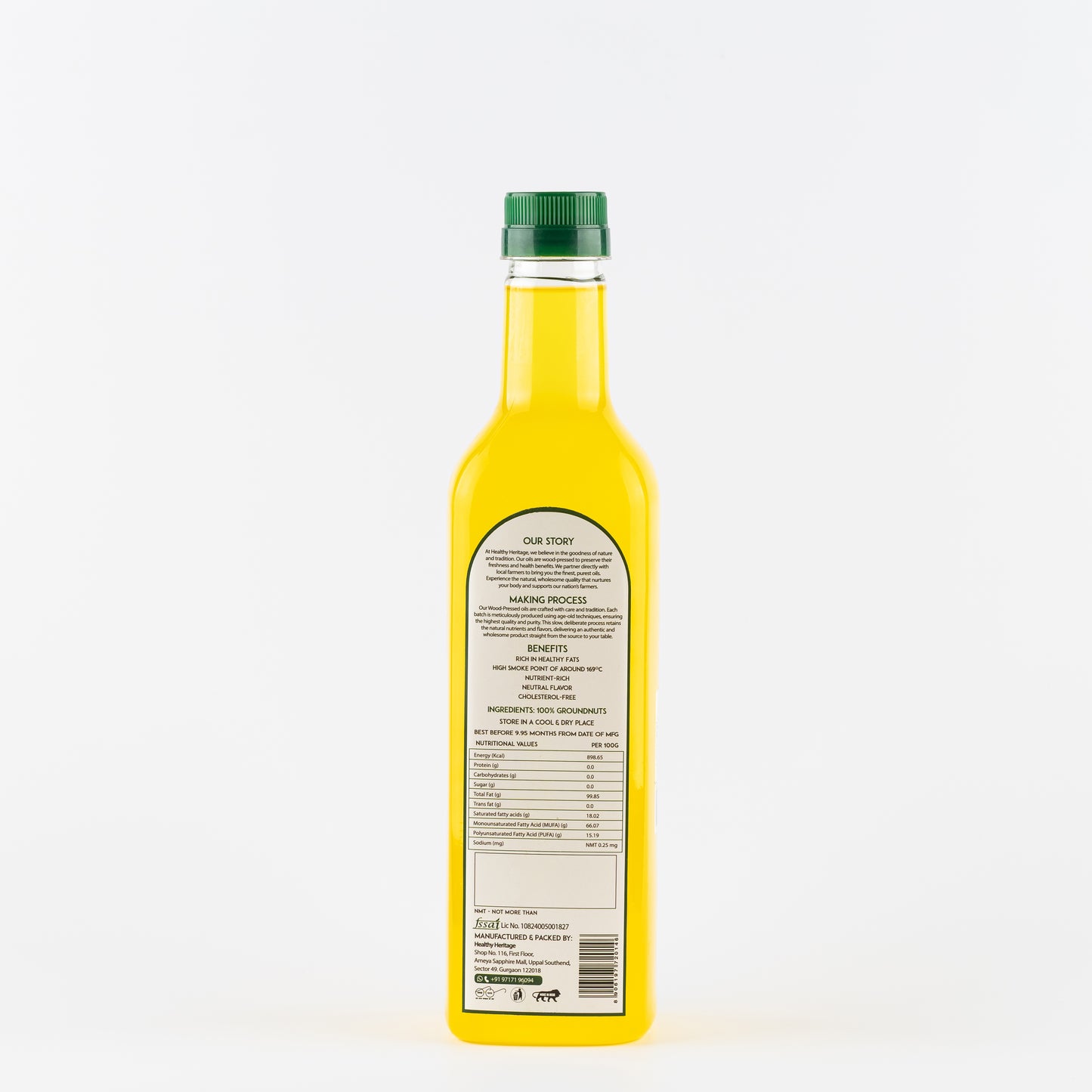 Wood-Pressed Groundnut Oil