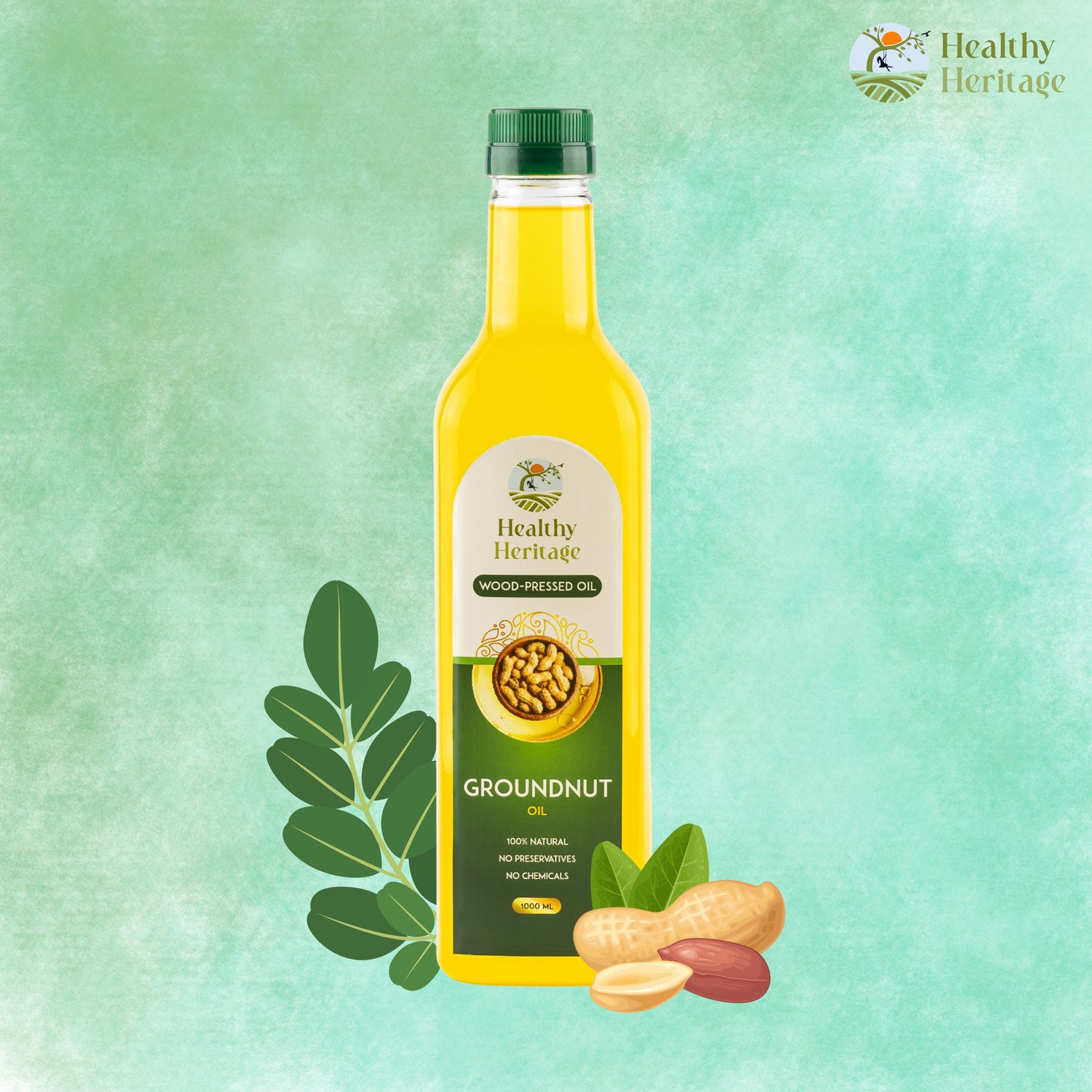 Wood-Pressed Groundnut Oil