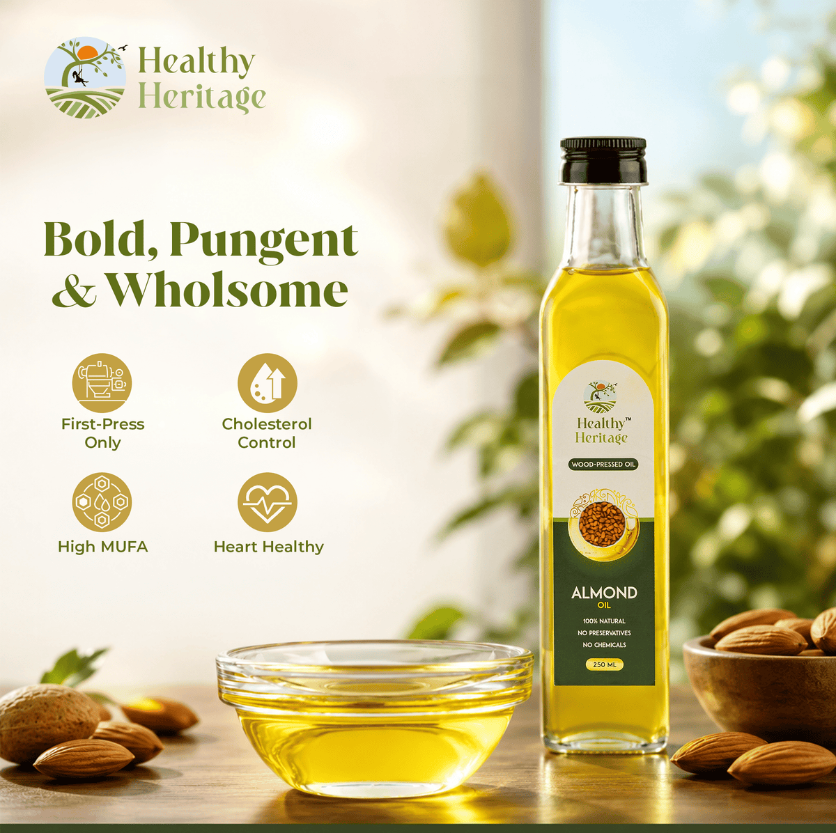 Wood Pressed Mamra Almond Oil