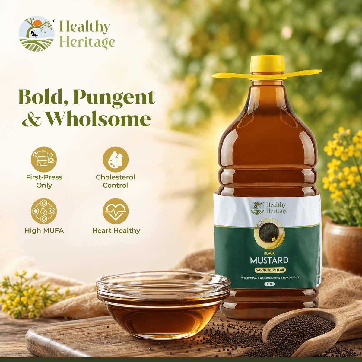 Wood Pressed Black Mustard Oil