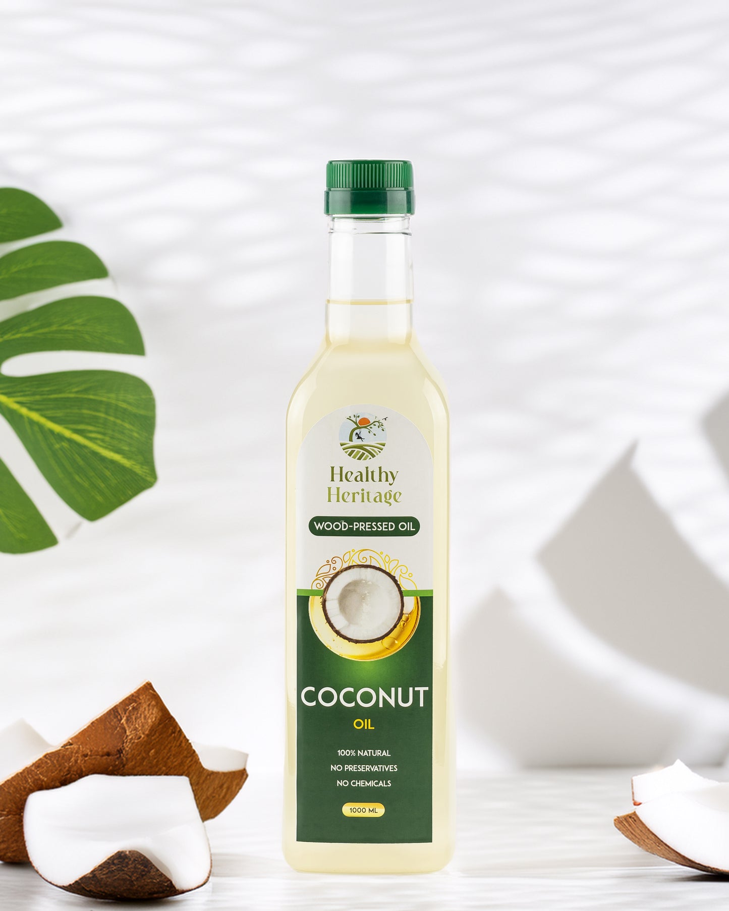 Wood-Pressed Coconut Oil (Single Pressed) 500 ml