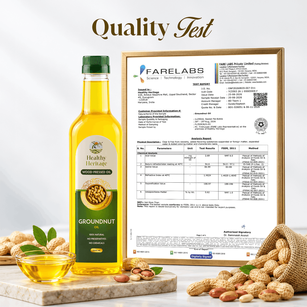 Wood Pressed Groundnut Oil