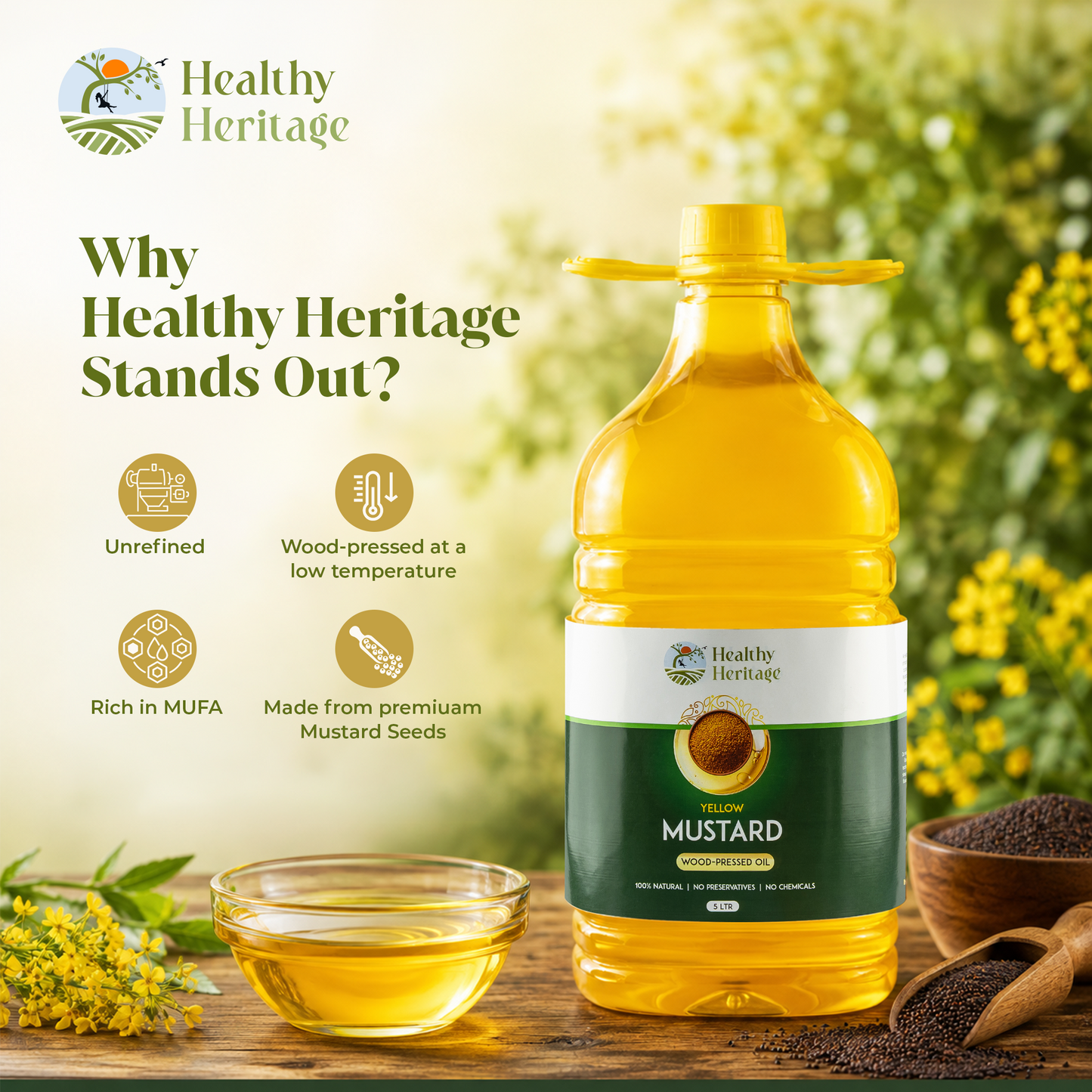 Wood Pressed Yellow Mustard Oil (Copy)